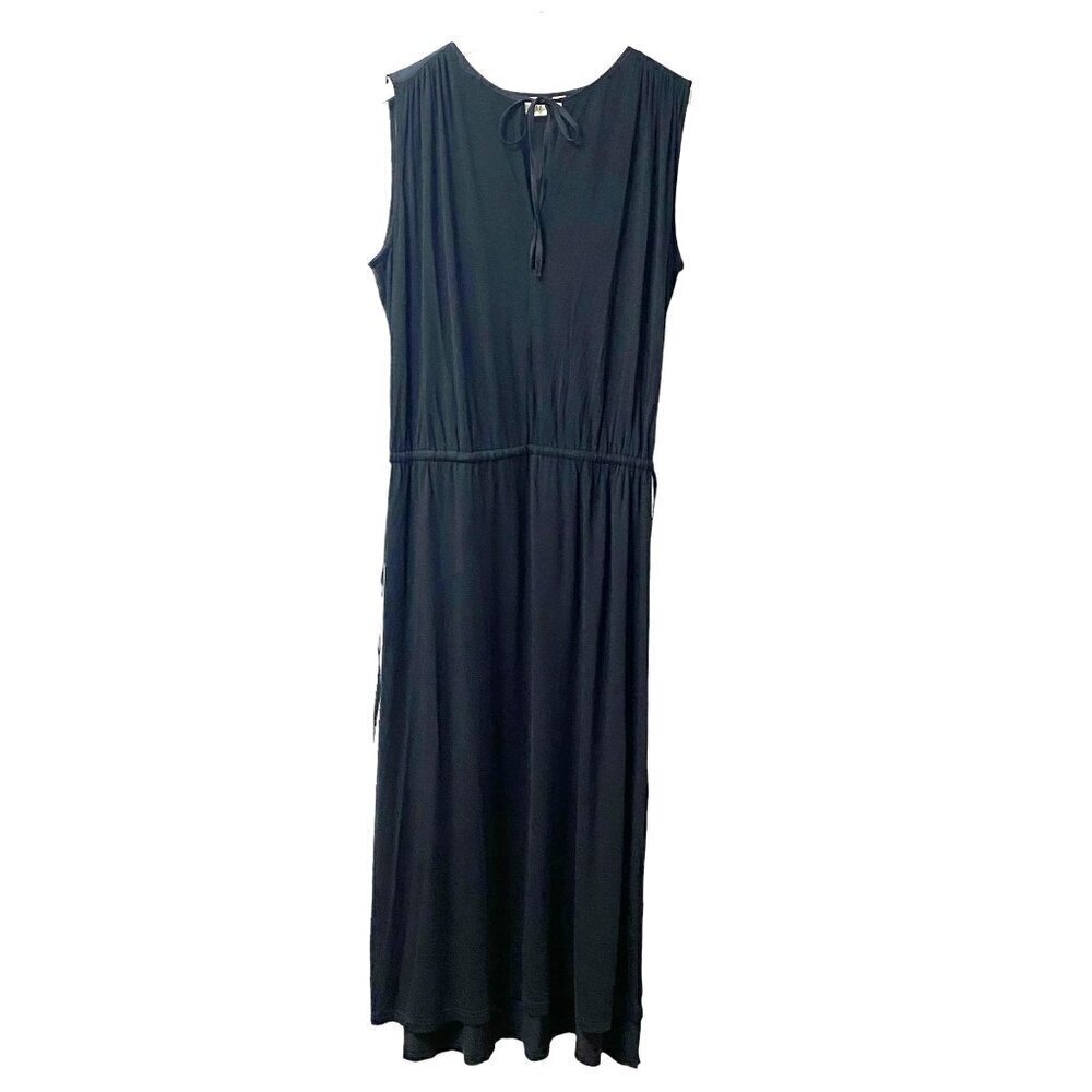 GAP Summer Dress Size Small Black Casual Midi Side Ties Key Hole